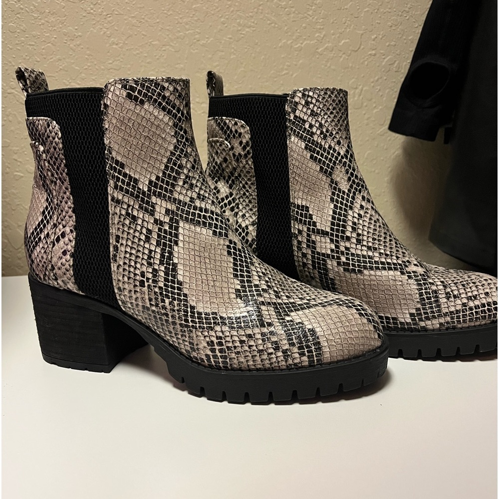 MIA snake skin heeled boot